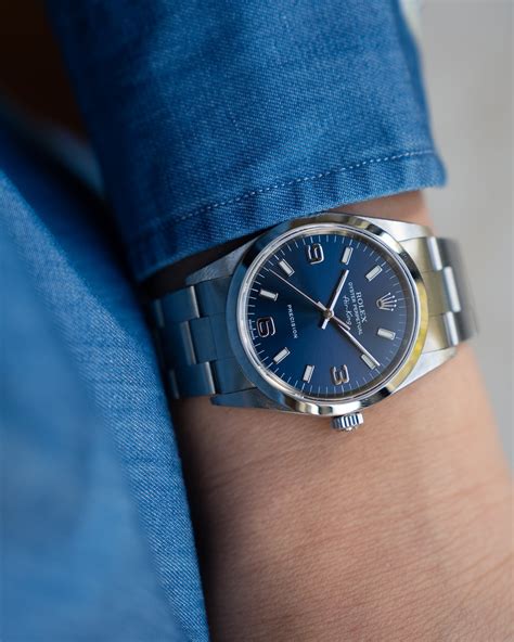 rolex air king 14000m blue dial|rolex air king usato prezzo.